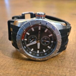 Invicta Black and Silver Watch